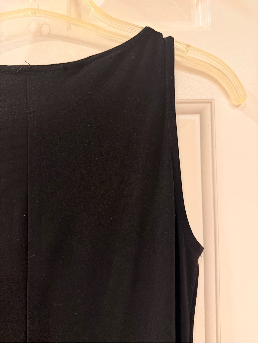 Norma Kamali Black Sleeveless Midi Sheath Dress, Stretch Knit, Size S - Picture 12 of 16